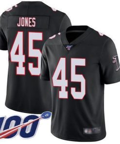 Nike Atlanta Falcons #45 Deion Jones Black Alternate Men's Stitched NFL 100th Season Vapor Limited Jersey Men's