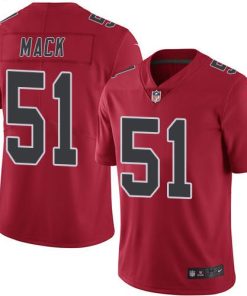 Nike Atlanta Falcons #51 Alex Mack Red Men's Stitched NFL Limited Rush Jersey Men's