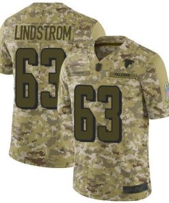 Nike Atlanta Falcons #63 Chris Lindstrom Camo Men's Stitched NFL Limited 2018 Salute To Service Jersey Men's