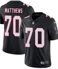 Nike Atlanta Falcons #70 Jake Matthews Black Alternate Men's Stitched NFL Vapor Untouchable Limited Jersey Men's