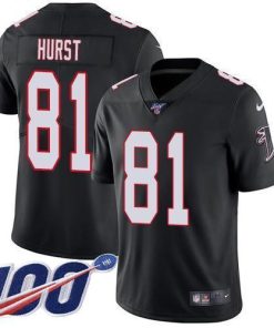 Nike Atlanta Falcons #81 Hayden Hurst Black Alternate Men's Stitched NFL 100th Season Vapor Untouchable Limited Jersey Men's