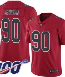 Nike Atlanta Falcons #90 Marlon Davidson Red Men's Stitched NFL Limited Rush 100th Season Jersey Men's