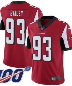 Nike Atlanta Falcons #93 Allen Bailey Red Team Color Men's Stitched NFL 100th Season Vapor Untouchable Limited Jersey Men's