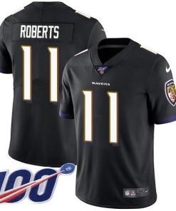 Nike Baltimore Ravens #11 Seth Roberts Black Alternate Men's Stitched NFL 100th Season Vapor Untouchable Limited Jersey Men's