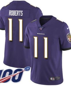 Nike Baltimore Ravens #11 Seth Roberts Purple Team Color Men's Stitched NFL 100th Season Vapor Untouchable Limited Jersey Men's