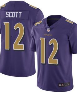 Nike Baltimore Ravens #12 Jaleel Scott Purple Men's Stitched NFL Limited Rush Jersey Men's