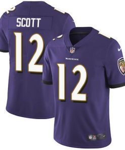 Nike Baltimore Ravens #12 Jaleel Scott Purple Team Color Men's Stitched NFL Vapor Untouchable Limited Jersey Men's