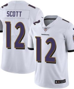 Nike Baltimore Ravens #12 Jaleel Scott White Men's Stitched NFL Vapor Untouchable Limited Jersey Men's