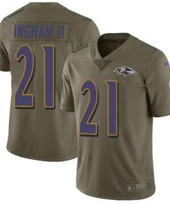 Nike Baltimore Ravens #21 Mark Ingram II Olive Men's Stitched NFL Limited 2017 Salute To Service Jersey Men's