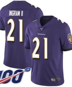 Nike Baltimore Ravens #21 Mark Ingram II Purple Team Color Men's Stitched NFL 100th Season Vapor Limited Jersey Men's