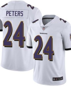 Nike Baltimore Ravens #24 Marcus Peters White Men's Stitched NFL Vapor Untouchable Limited Jersey Men's