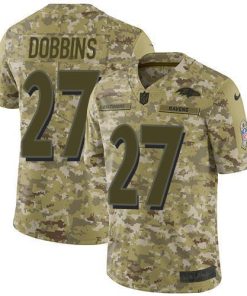 Nike Baltimore Ravens #27 J.K. Dobbins Camo Men's Stitched NFL Limited 2018 Salute To Service Jersey Men's