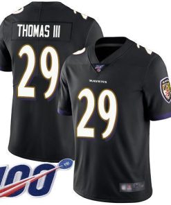 Nike Baltimore Ravens #29 Earl Thomas III Black Alternate Men's Stitched NFL 100th Season Vapor Limited Jersey Men's