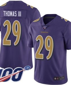 Nike Baltimore Ravens #29 Earl Thomas III Purple Men's Stitched NFL Limited Rush 100th Season Jersey Men's