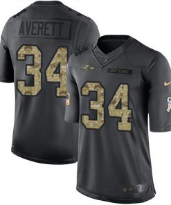 Nike Baltimore Ravens #34 Anthony Averett Black Men's Stitched NFL Limited 2016 Salute to Service Jersey Men's