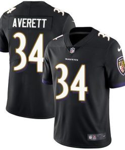 Nike Baltimore Ravens #34 Anthony Averett Black Alternate Men's Stitched NFL Vapor Untouchable Limited Jersey Men's