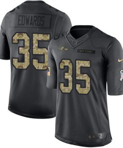 Nike Baltimore Ravens #35 Gus Edwards Black Men's Stitched NFL Limited 2016 Salute to Service Jersey Men's