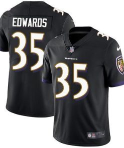 Nike Baltimore Ravens #35 Gus Edwards Black Alternate Men's Stitched NFL Vapor Untouchable Limited Jersey Men's