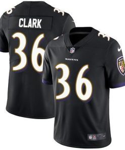 Nike Baltimore Ravens #36 Chuck Clark Black Alternate Men's Stitched NFL Vapor Untouchable Limited Jersey Men's