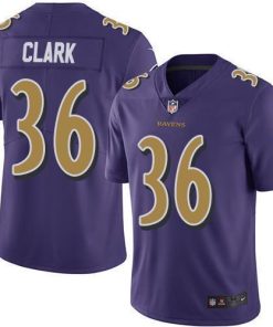 Nike Baltimore Ravens #36 Chuck Clark Purple Men's Stitched NFL Limited Rush Jersey Men's