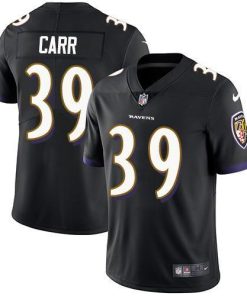 Nike Baltimore Ravens #39 Brandon Carr Black Alternate Men's Stitched NFL Vapor Untouchable Limited Jersey Men's