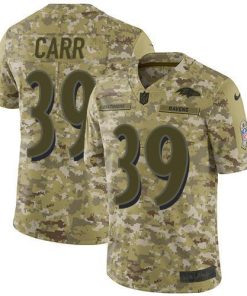 Nike Baltimore Ravens #39 Brandon Carr Camo Men's Stitched NFL Limited 2018 Salute To Service Jersey Men's