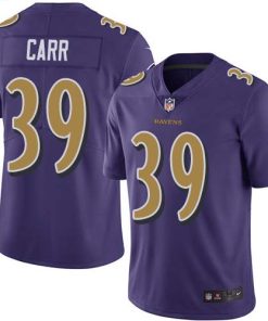 Nike Baltimore Ravens #39 Brandon Carr Purple Men's Stitched NFL Limited Rush Jersey Men's