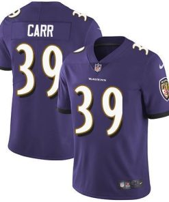 Nike Baltimore Ravens #39 Brandon Carr Purple Team Color Men's Stitched NFL Vapor Untouchable Limited Jersey Men's