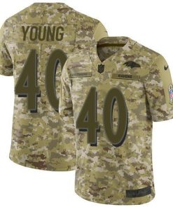 Nike Baltimore Ravens #40 Kenny Young Camo Men's Stitched NFL Limited 2018 Salute To Service Jersey Men's