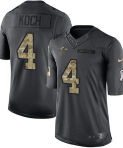 Nike Baltimore Ravens #4 Sam Koch Black Men's Stitched NFL Limited 2016 Salute to Service Jersey Men's