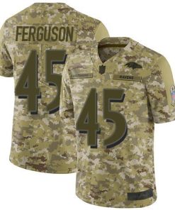 Nike Baltimore Ravens #45 Jaylon Ferguson Camo Men's Stitched NFL Limited 2018 Salute To Service Jersey Men's