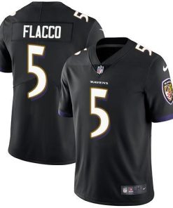 Nike Baltimore Ravens #5 Joe Flacco Black Alternate Men's Stitched NFL Vapor Untouchable Limited Jersey Men's
