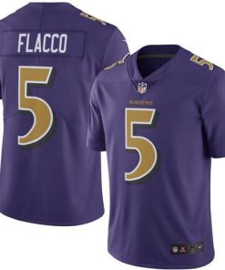 Nike Baltimore Ravens #5 Joe Flacco Purple Men's Stitched NFL Limited Rush Jersey Men's