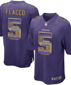 Nike Baltimore Ravens #5 Joe Flacco Purple Team Color Men's Stitched NFL Limited Strobe Jersey Men's