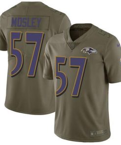 Nike Baltimore Ravens #57 C.J. Mosley Olive Men's Stitched NFL Limited 2017 Salute To Service Jersey Men's