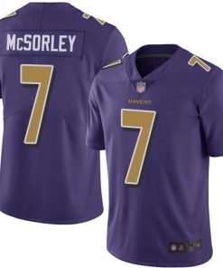 Nike Baltimore Ravens #7 Trace McSorley Purple Men's Stitched NFL Limited Rush Jersey Men's