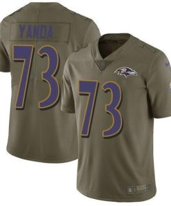 Nike Baltimore Ravens #73 Marshal Yanda Olive Men's Stitched NFL Limited 2017 Salute To Service Jersey Men's