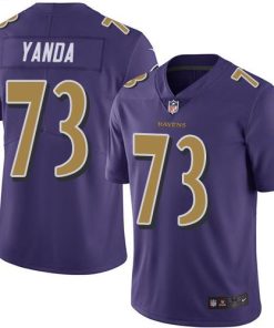 Nike Baltimore Ravens #73 Marshal Yanda Purple Men's Stitched NFL Limited Rush Jersey Men's
