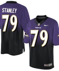 Nike Baltimore Ravens #79 Ronnie Stanley Purple/Black Men's Stitched NFL Elite Fadeaway Fashion Jersey Men's