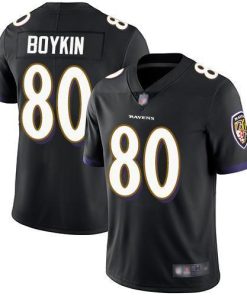 Nike Baltimore Ravens #80 Miles Boykin Black Alternate Men's Stitched NFL Vapor Untouchable Limited Jersey Men's
