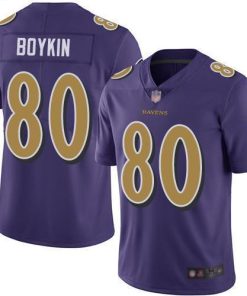 Nike Baltimore Ravens #80 Miles Boykin Purple Men's Stitched NFL Limited Rush Jersey Men's
