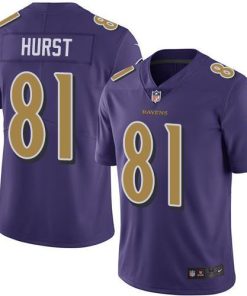 Nike Baltimore Ravens #81 Hayden Hurst Purple Men's Stitched NFL Limited Rush Jersey Men's