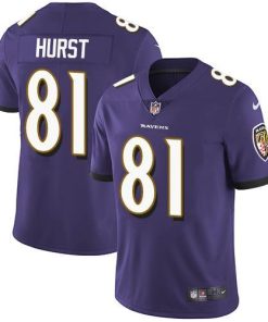 Nike Baltimore Ravens #81 Hayden Hurst Purple Team Color Men's Stitched NFL Vapor Untouchable Limited Jersey Men's