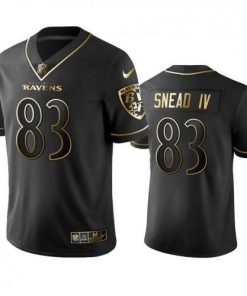 Nike Baltimore Ravens #83 Willie Snead IV Black Golden Limited Edition Stitched NFL Jersey Men's