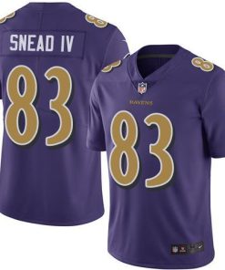 Nike Baltimore Ravens #83 Willie Snead IV Purple Men's Stitched NFL Limited Rush Jersey Men's