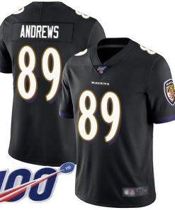 Nike Baltimore Ravens #89 Mark Andrews Black Alternate Men's Stitched NFL 100th Season Vapor Limited Jersey Men's