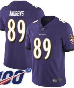 Nike Baltimore Ravens #89 Mark Andrews Purple Team Color Men's Stitched NFL 100th Season Vapor Limited Jersey Men's
