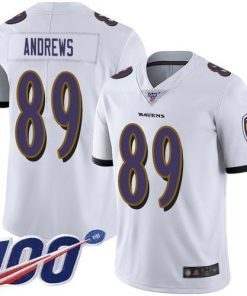 Nike Baltimore Ravens #89 Mark Andrews White Men's Stitched NFL 100th Season Vapor Limited Jersey Men's