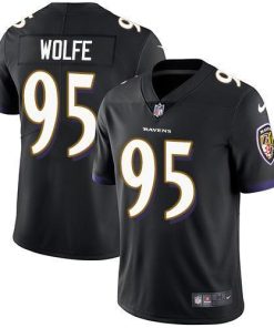 Nike Baltimore Ravens #95 Derek Wolfe Black Alternate Men's Stitched NFL Vapor Untouchable Limited Jersey Men's