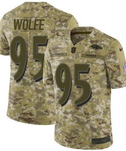 Nike Baltimore Ravens #95 Derek Wolfe Camo Men's Stitched NFL Limited 2018 Salute To Service Jersey Men's